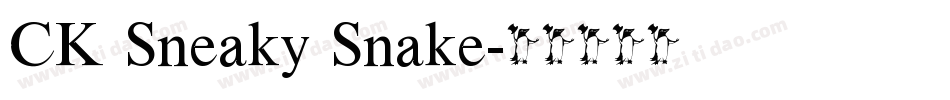 CK Sneaky Snake字体转换